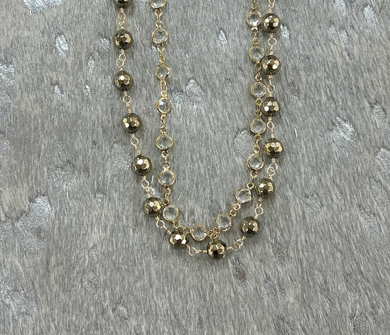LN.051 - Gold & Pyrite Necklace
