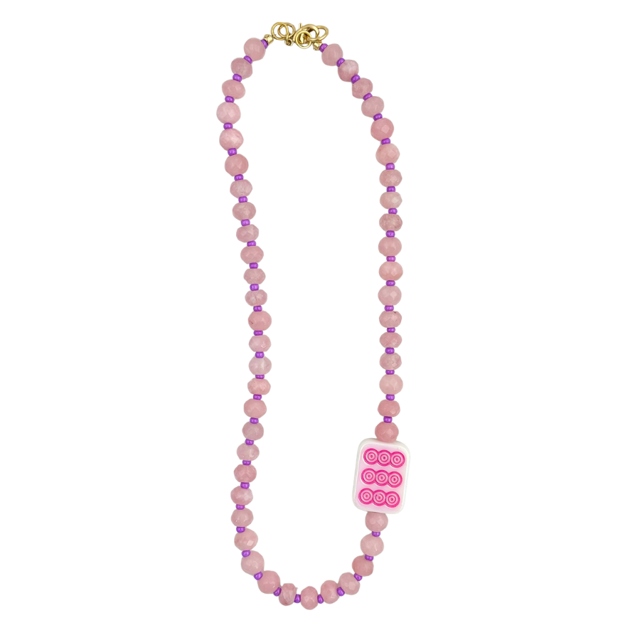Mahjong Lovers | Pink Bam Necklace
