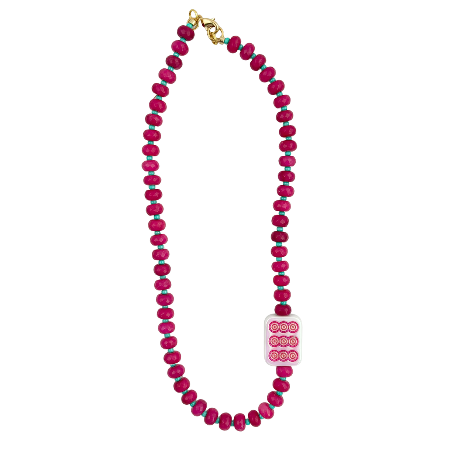 Mahjong Lovers | Red Bam Necklace