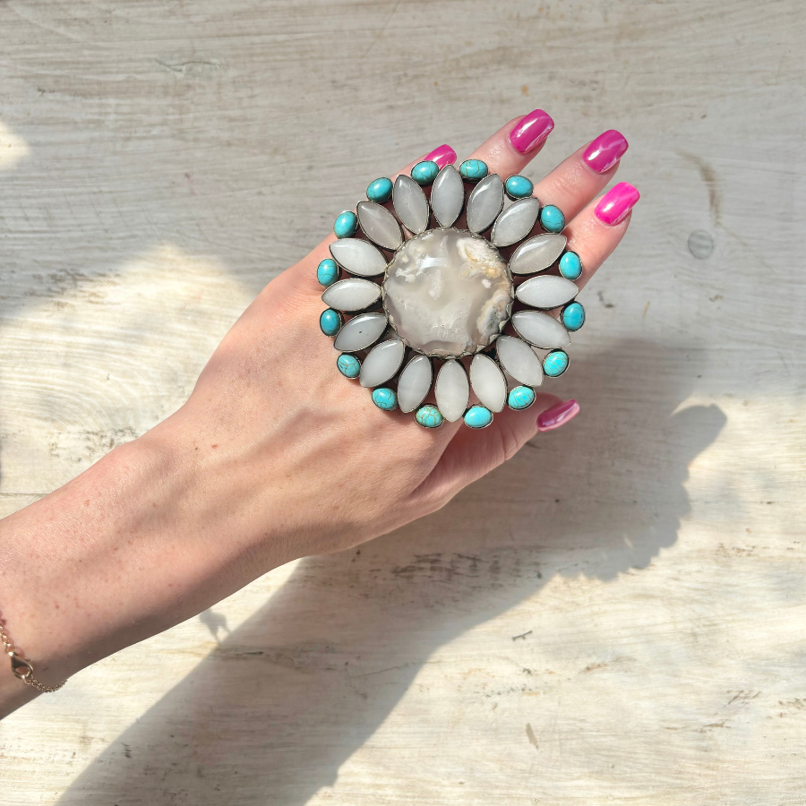 Moonstone & Turquoise Ring
