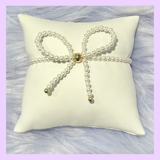 Pearl Bow & Gold Filled Accents