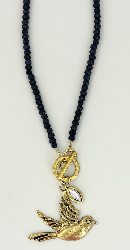 Navy Jade Necklace