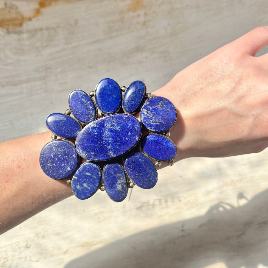 Large Lapis Cuff Bracelet