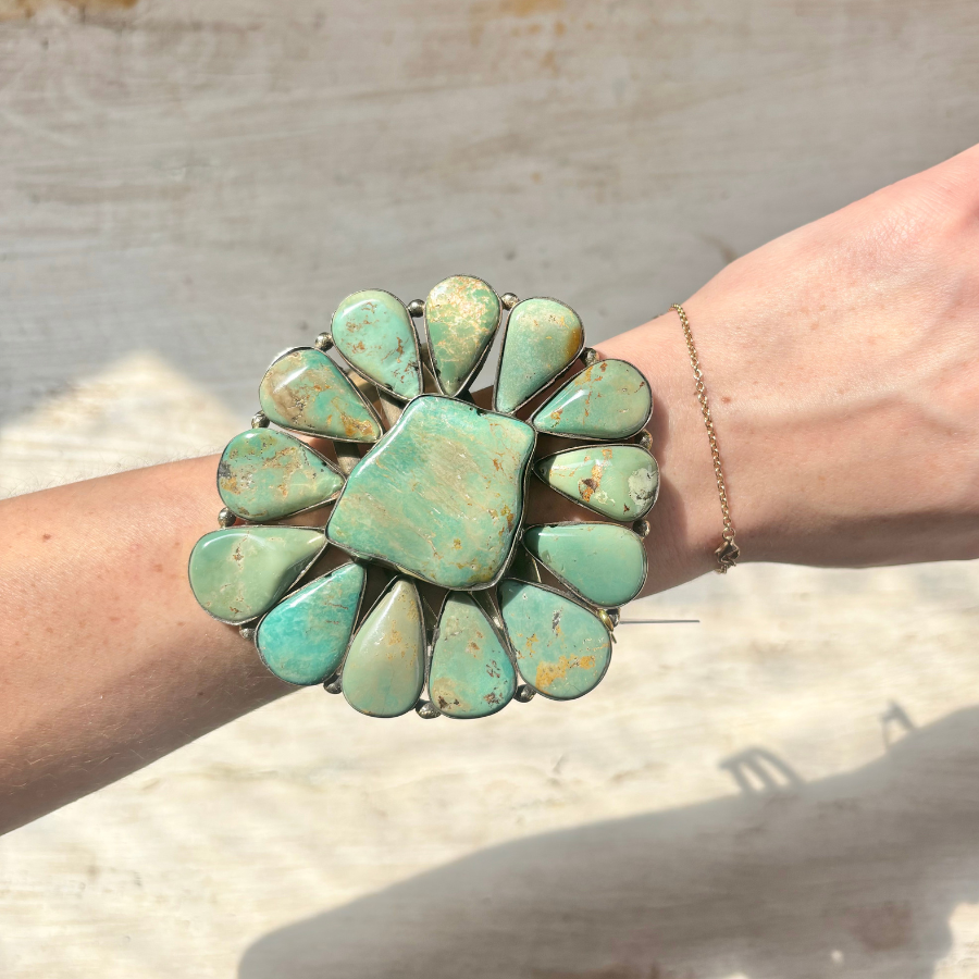 Large Turquoise Cuff Bracelet - 1