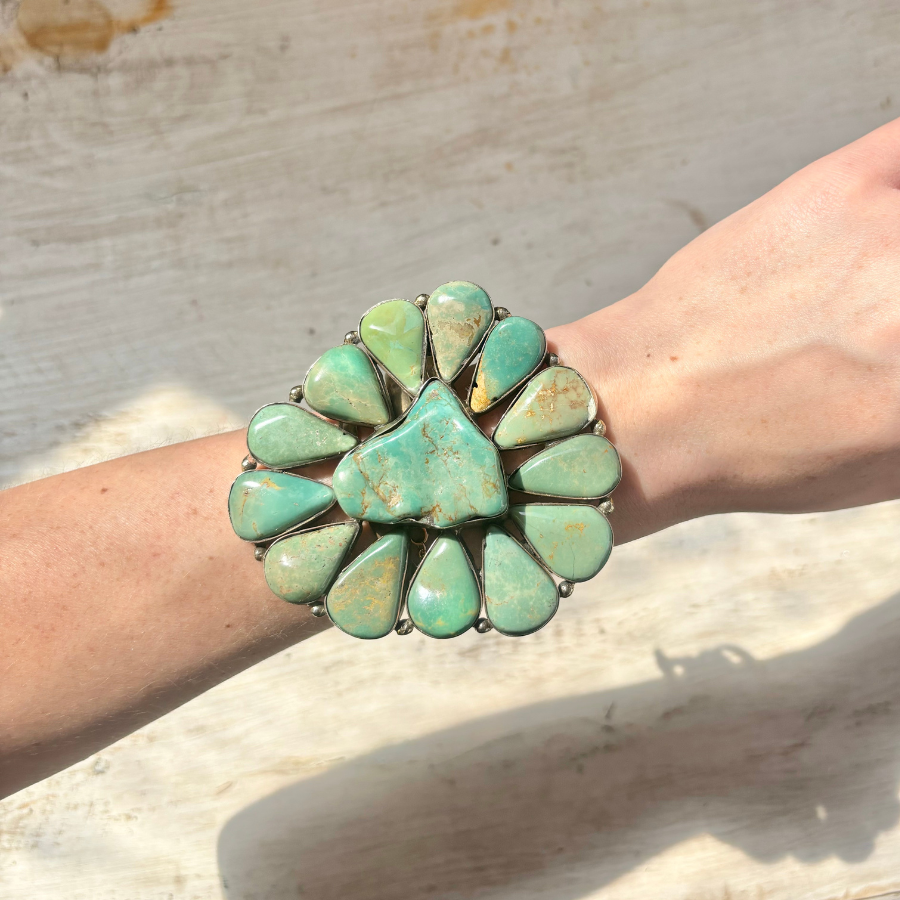 Large Turquoise Cuff Bracelet - 2