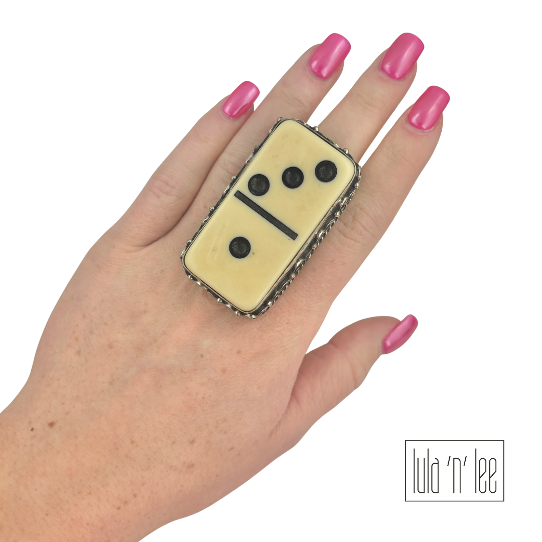 Tan Domino Adjustable Ring