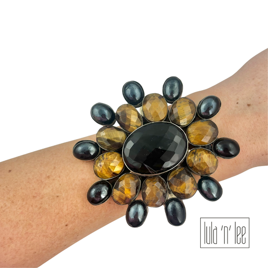 Brown Tiger Eye & Black Onyx Bracelet