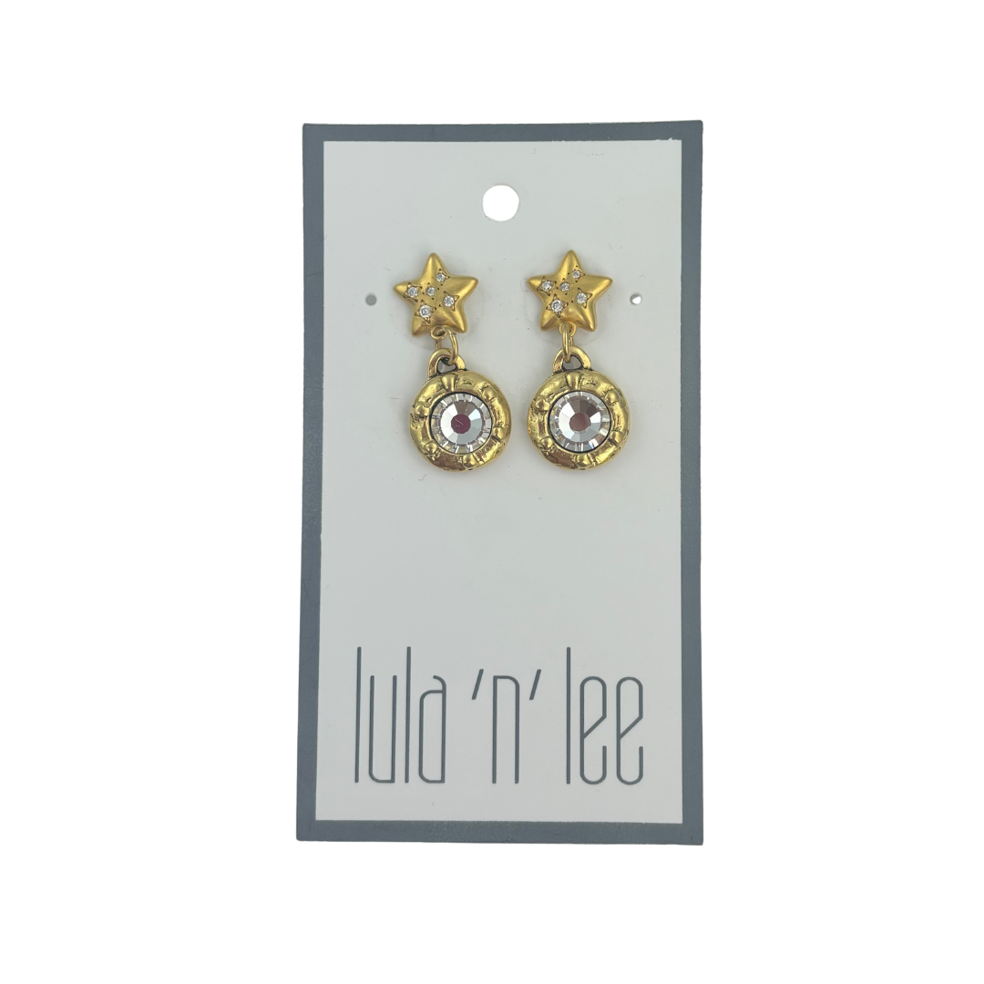 Star Stud and Swarovski Crystal Earrings