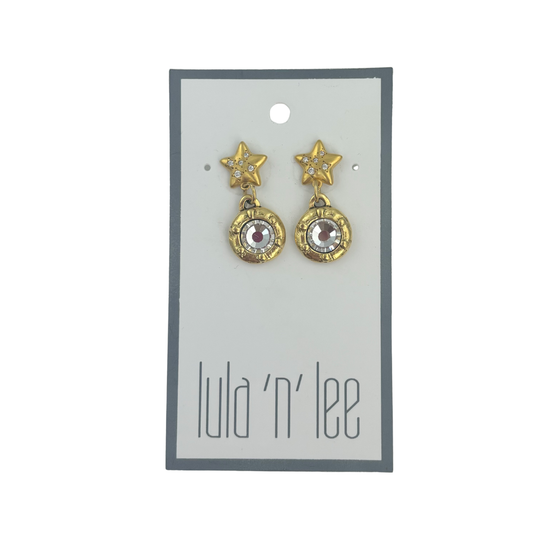 Star Stud and Swarovski Crystal Earrings