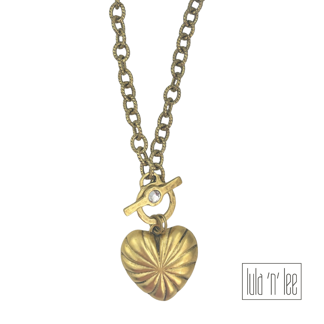 Disc and Flower Necklace