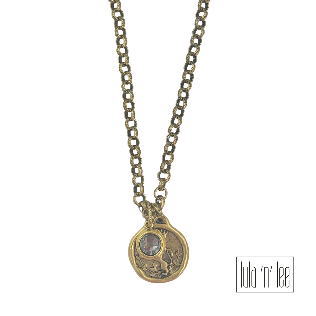 Lion with Crystal Necklace