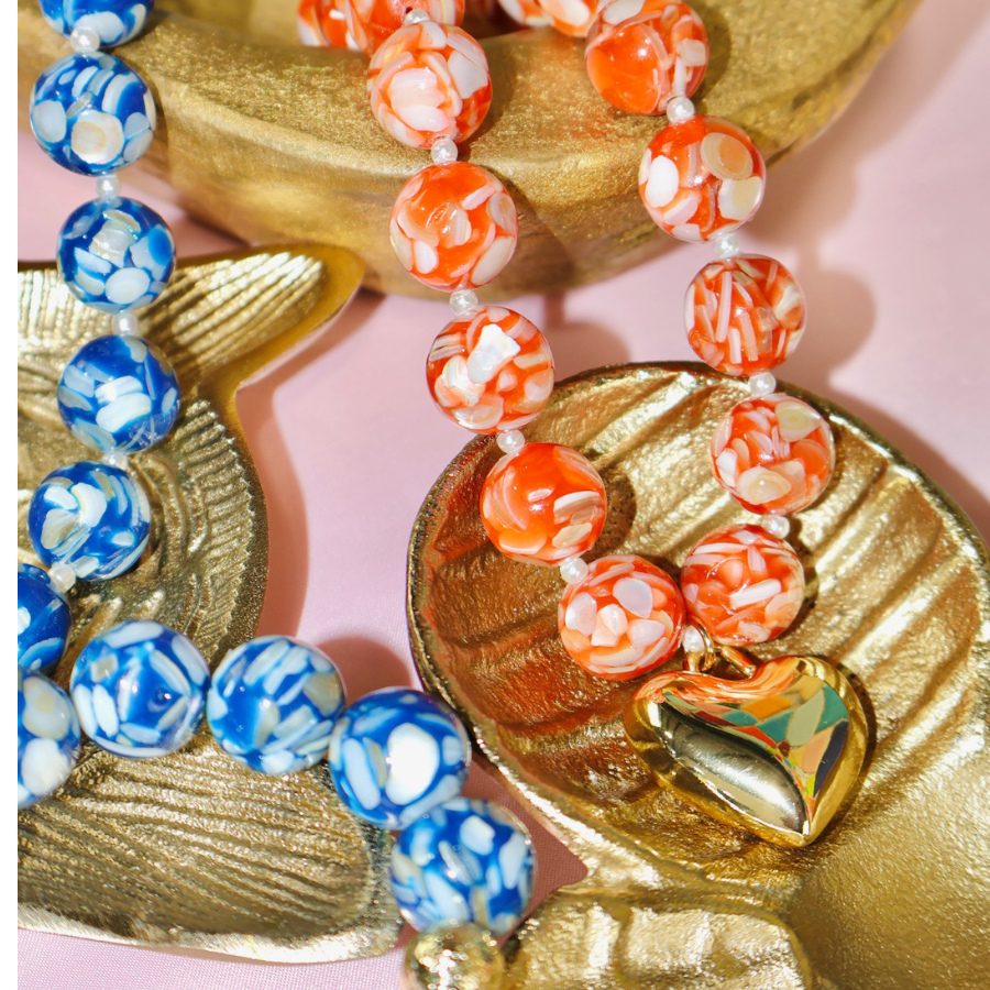 Bohemian Bliss | Blue Marble Bauble Bracelet #75