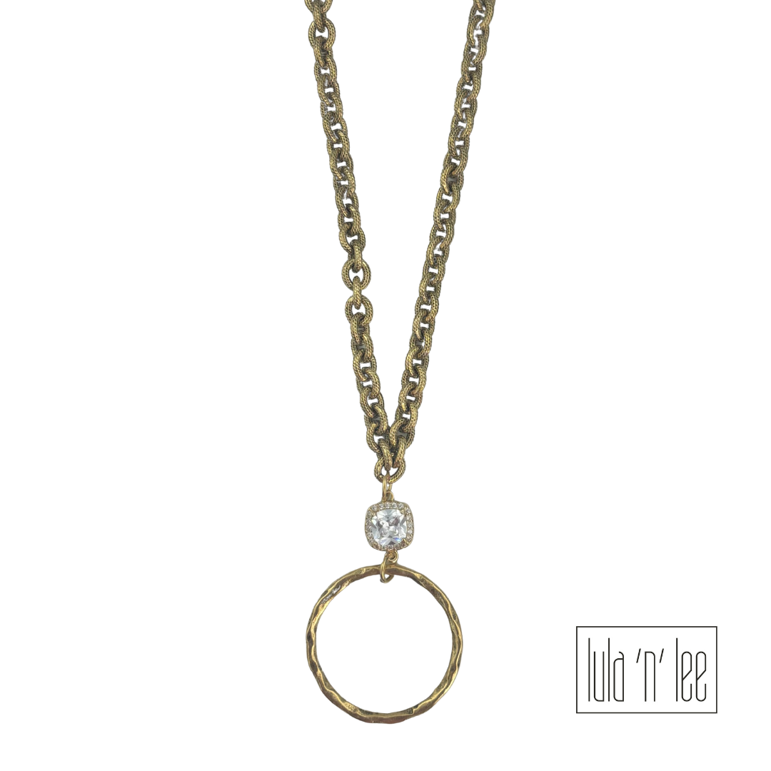 Ring & Crystal Necklace