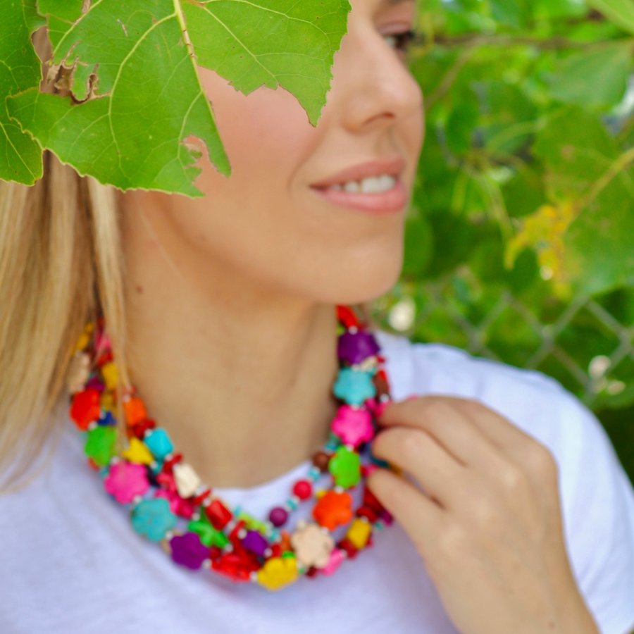 Bohemian Bliss | Multi Colored Magnesite Bauble #142