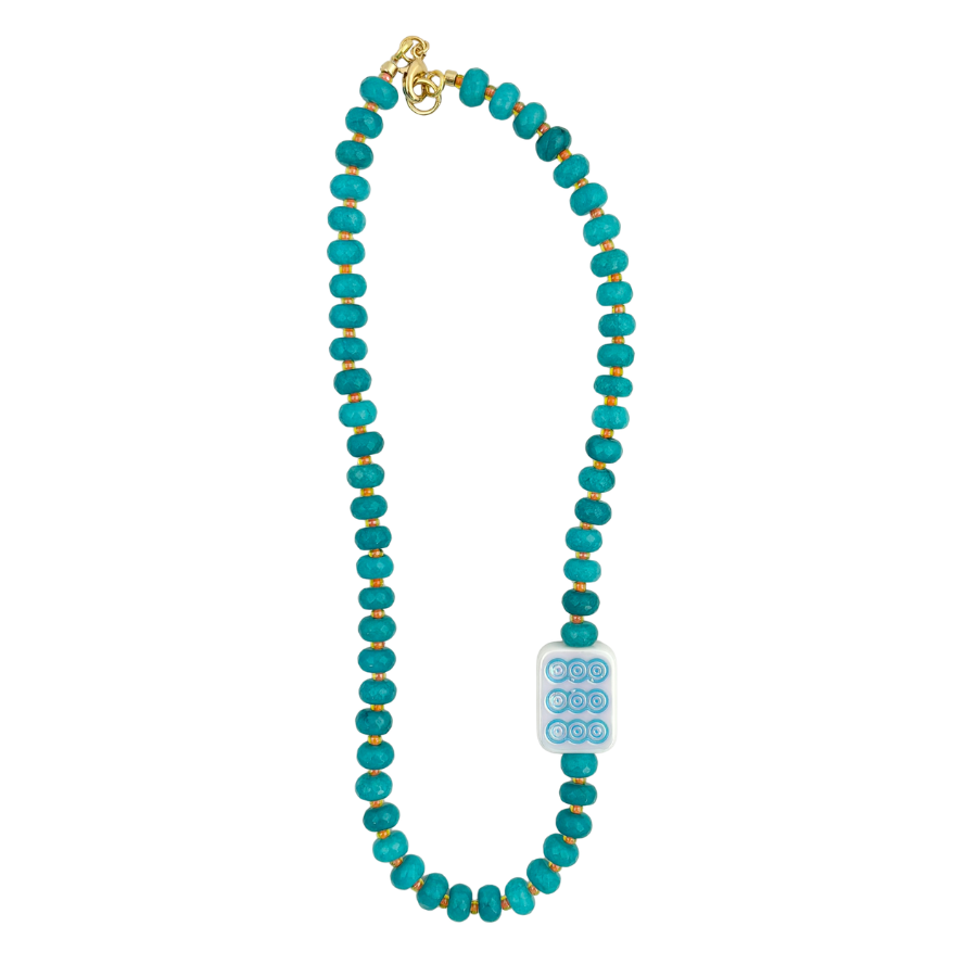 Mahjong Lovers | Blue Bam Necklace