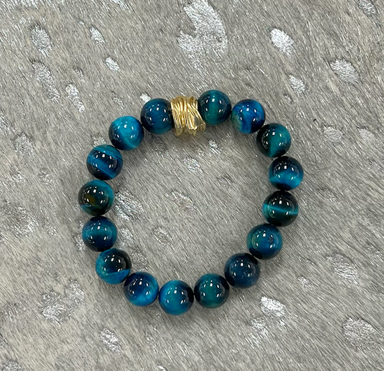 Load image into Gallery viewer, Arm Candy - Turquoise Tiger Eye
