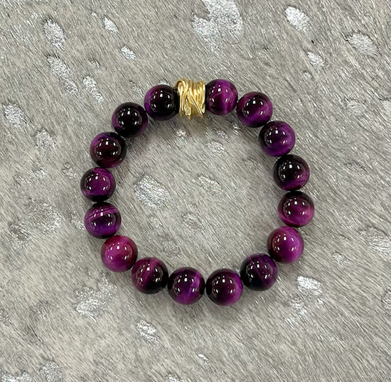 Load image into Gallery viewer, Arm Candy - Purple Tiger Eye

