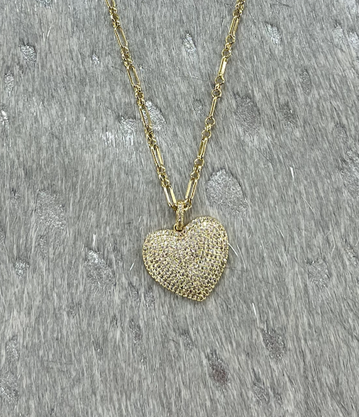 Load image into Gallery viewer, AN.352 - Gold CZ Heart
