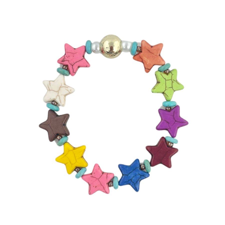 Bohemian Bliss | Multi Colored Magnesite Bauble Bracelet #138