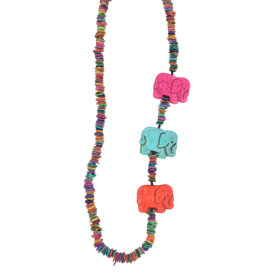 Bohemian Bliss | Multi Colored Chip with Elephants #149