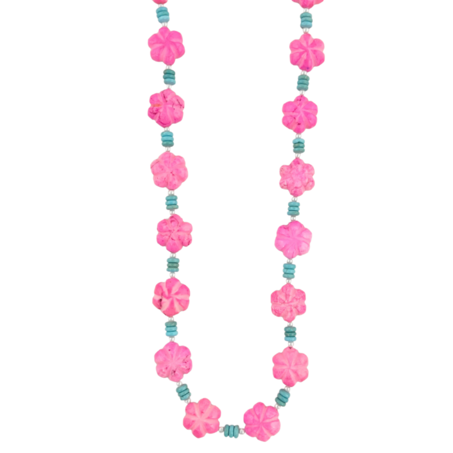 Bohemian Bliss | Pink Floral Necklace #154