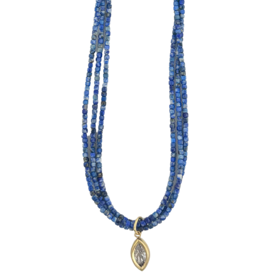 Mosaic Magic | Lapis & Crystal Necklace #197