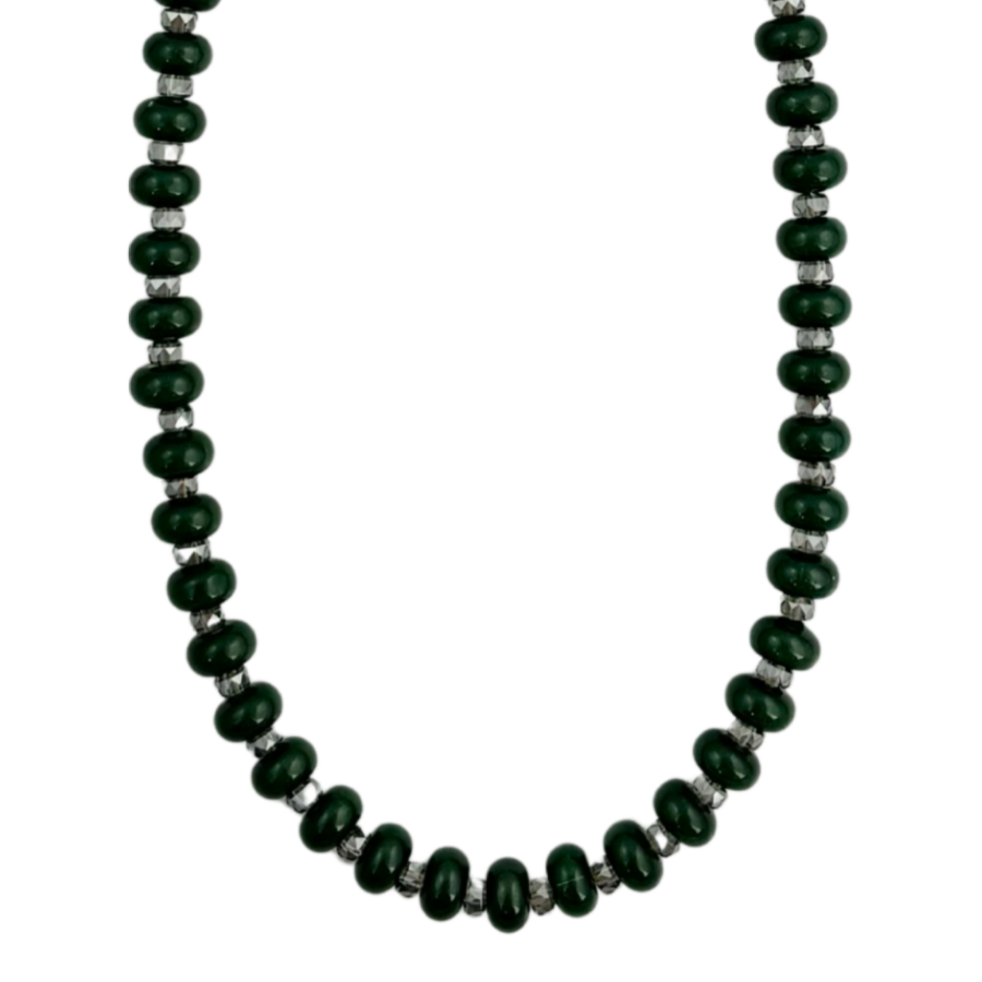 Mosaic Magic | Forest Jade Necklace #405