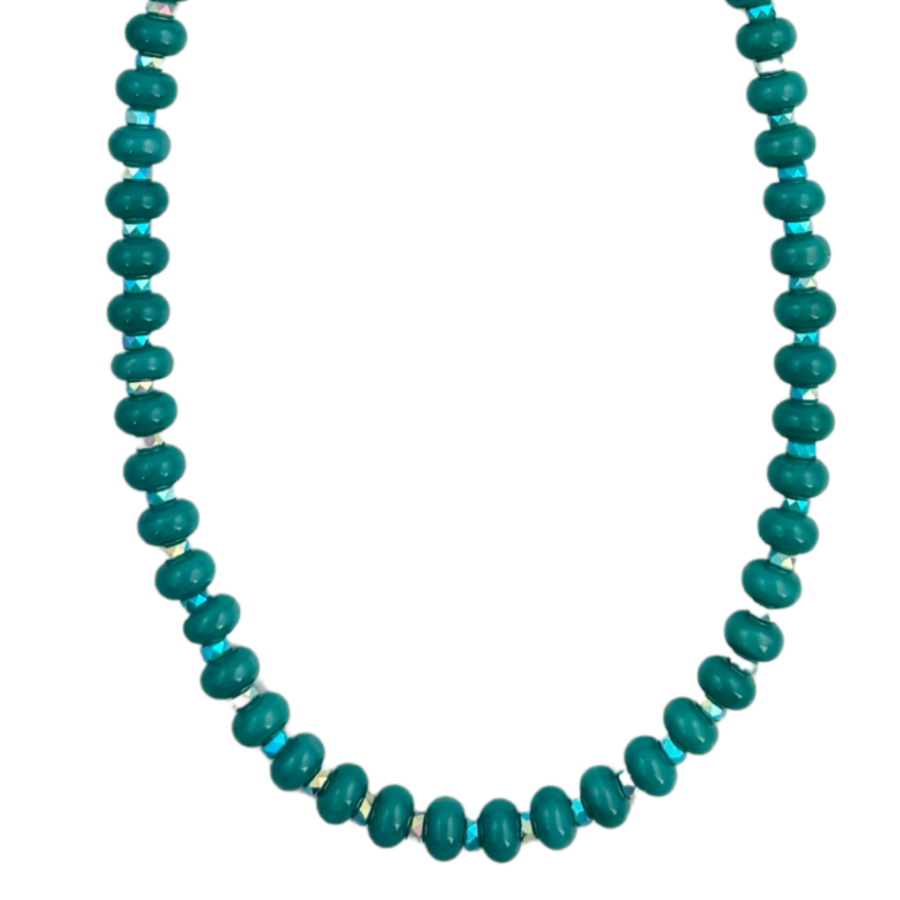 Mosaic Magic | Peacock Jade Necklace #408