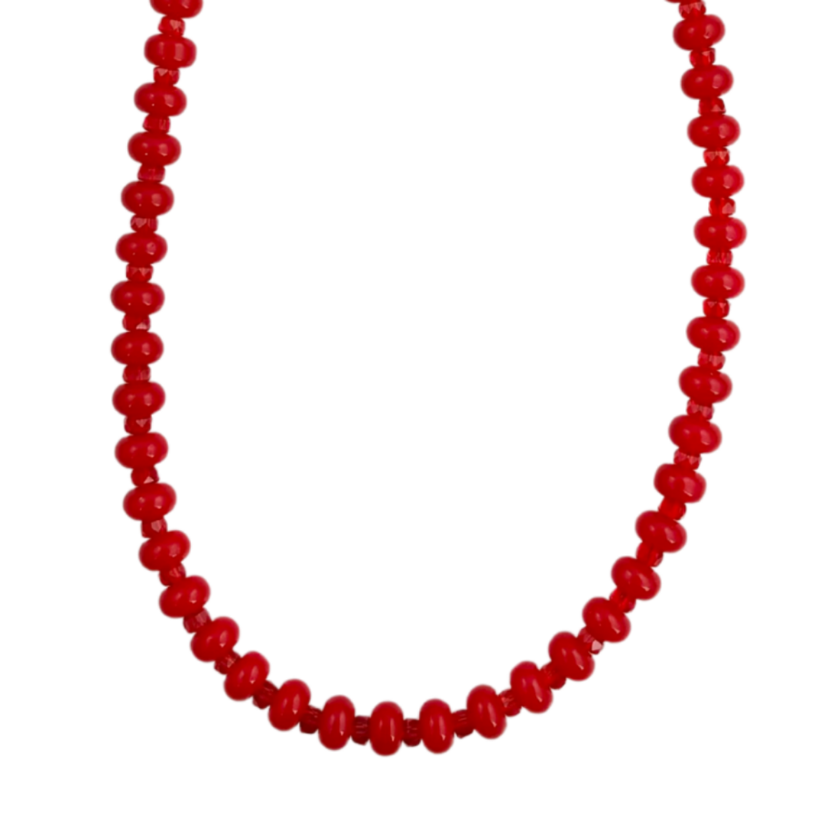 Mosaic Magic | Red Jade Necklace #410