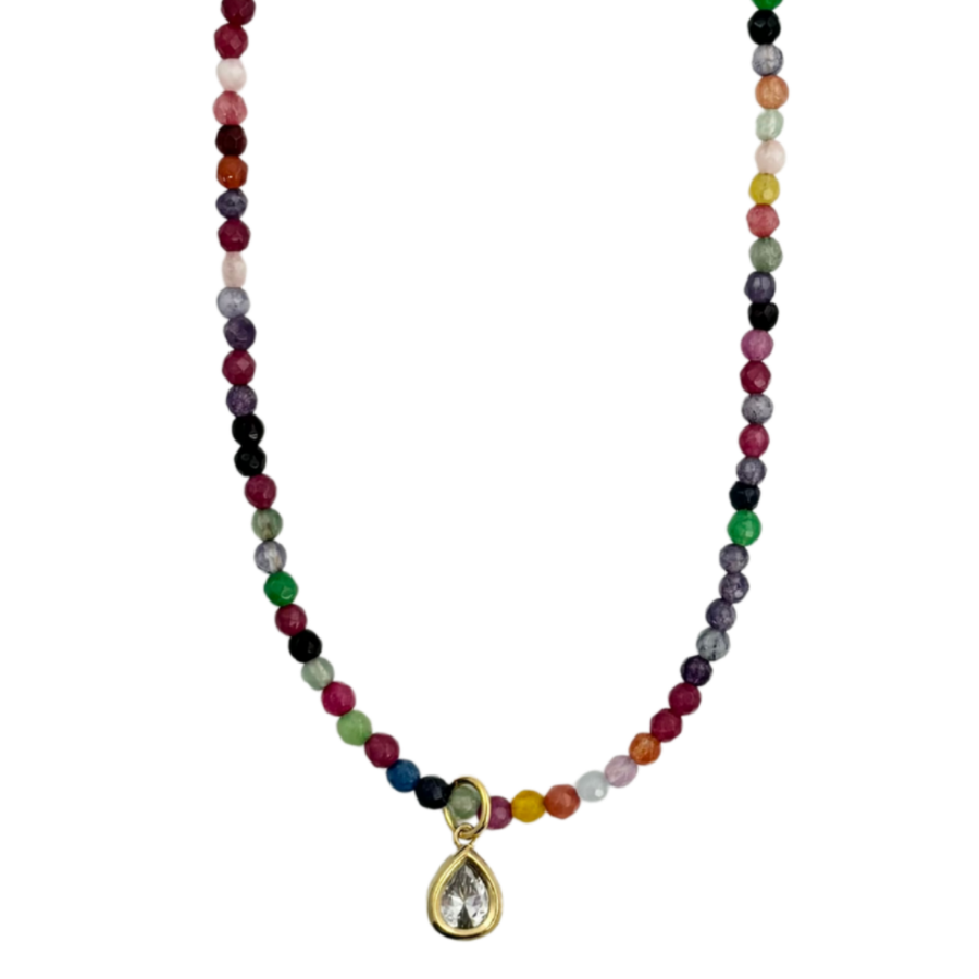Mosaic Magic | Multi Jade & Crystal Necklace #427