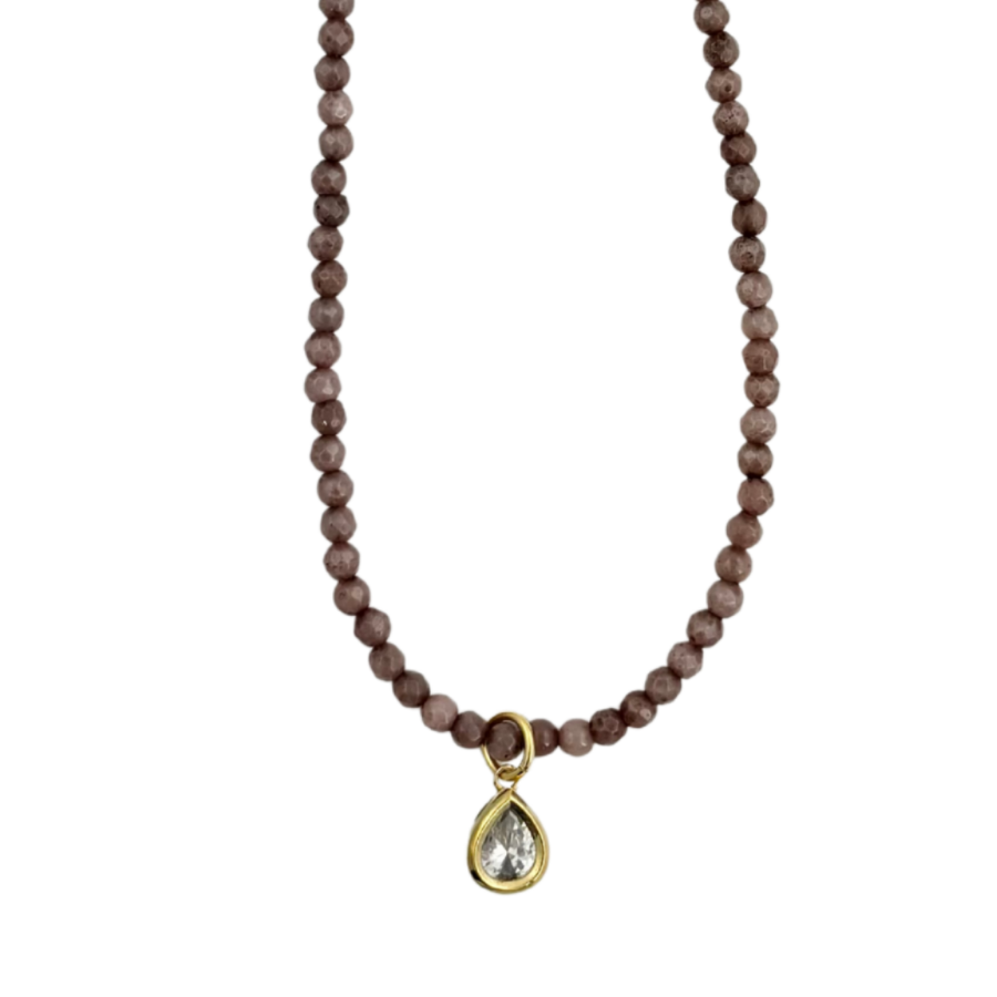 Mosaic Magic | Toffee & Crystal Necklace #430