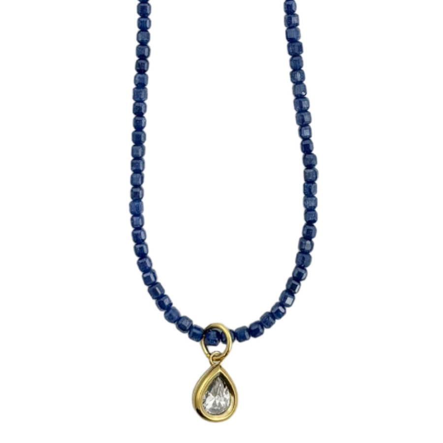 Mosaic Magic | Navy Zircon & Swarovski Necklace #443