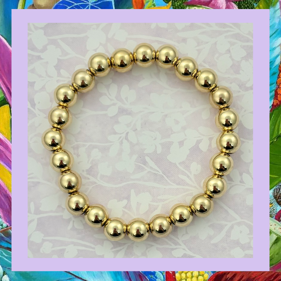 Gold Filled Basic - 8mm Beaded Bracelet