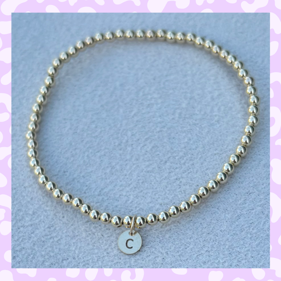 Classic 3mm Gold Filled Initial Bracelet: A-Z Available