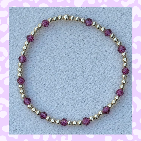 Classic Gold Filled and Cherry Crystal - 145