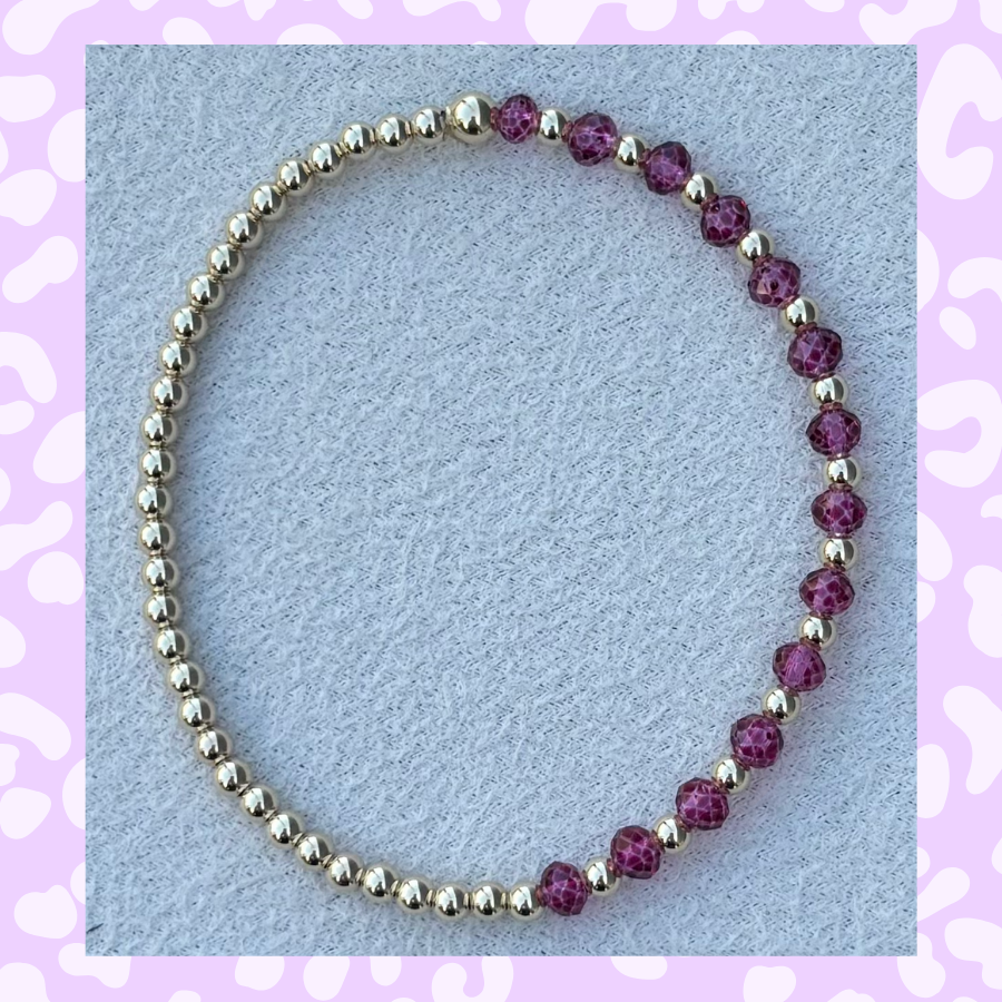 Classic Gold Filled and Cherry Crystal - 146