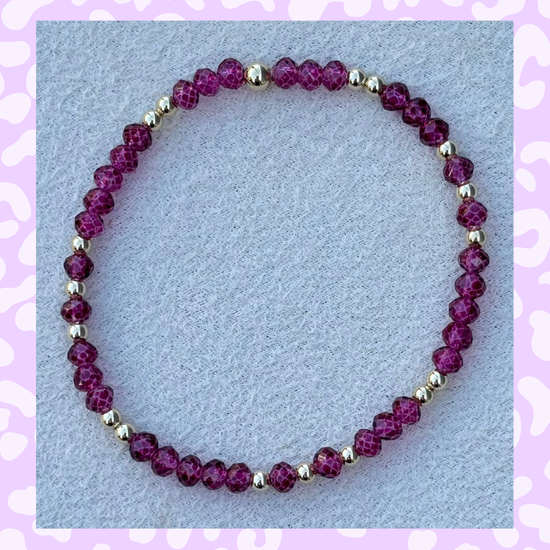 Classic Gold Filled and Cherry Crystal - 147