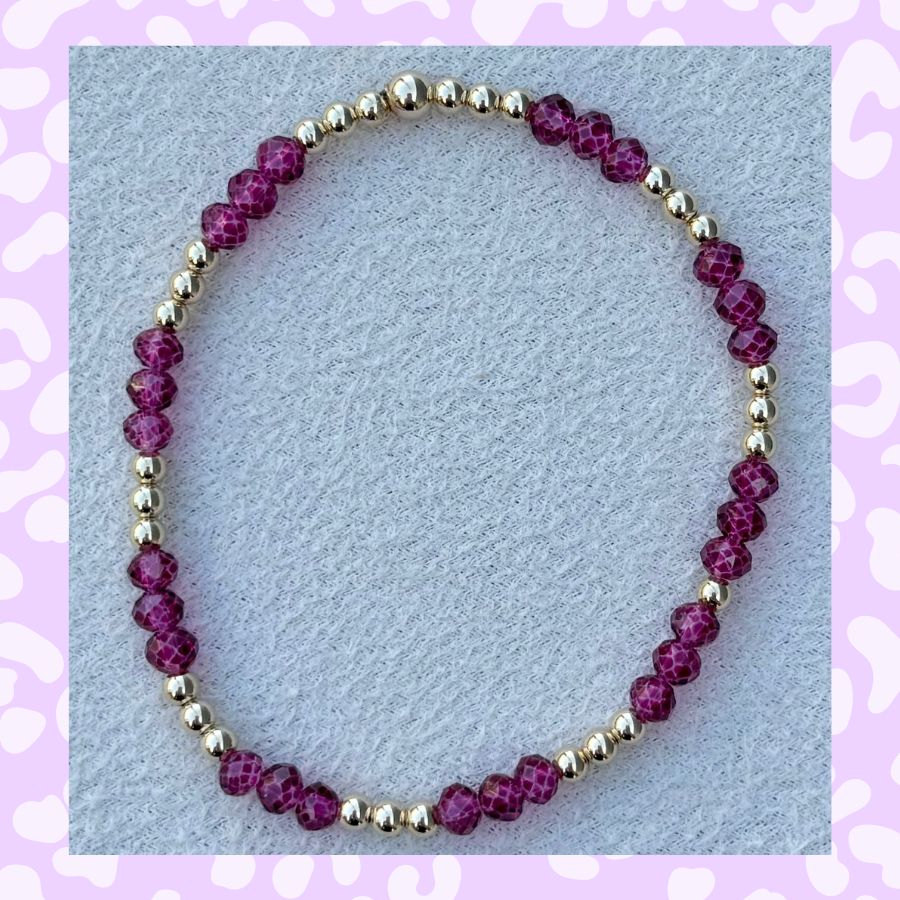 Classic Gold Filled and Cherry Crystal - 148