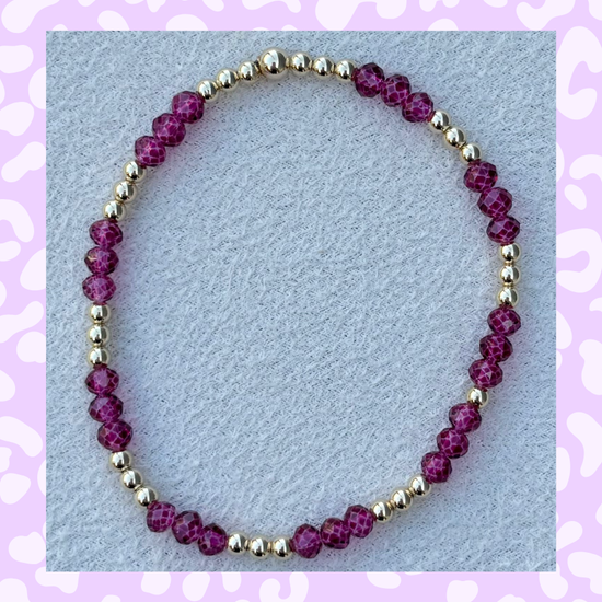 Classic Gold Filled and Cherry Crystal - 148