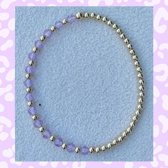 Classic Gold Filled and Grape Crystal - 152