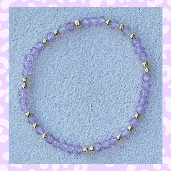 Classic Gold Filled and Grape Crystal - 153