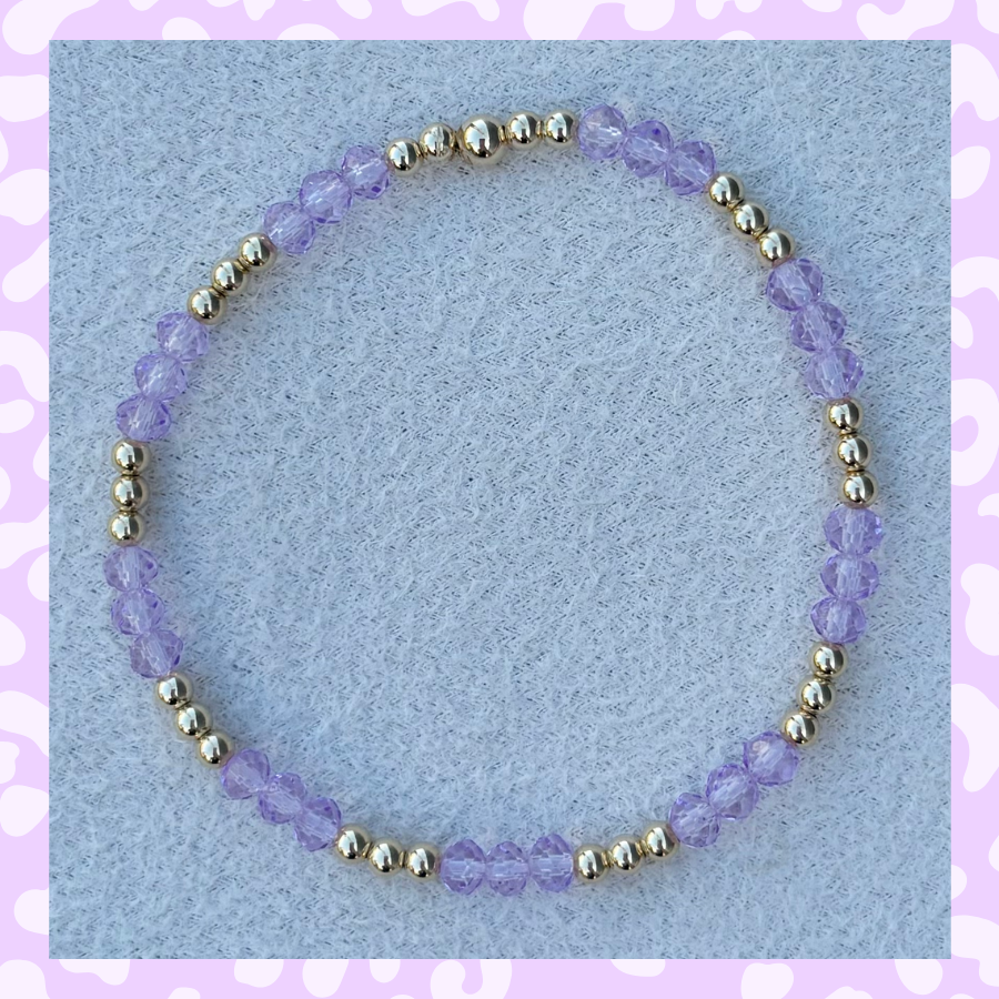 Classic Gold Filled and Grape Crystal - 154