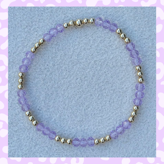 Classic Gold Filled and Grape Crystal - 154