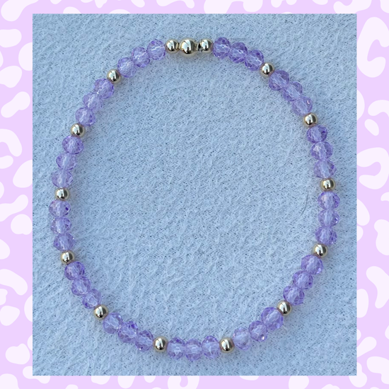 Classic Gold Filled and Grape Crystal - 155