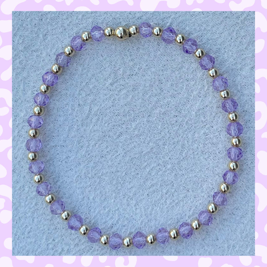 Classic Gold Filled and Grape Crystal - 156