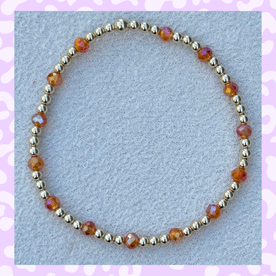 Classic Gold Filled and Dreamsicle Crystal - 163