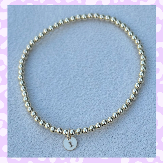 Classic 3mm Gold Filled Initial Bracelet: A-Z Available