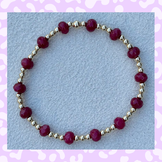 Classic Gold Filled and Cranberry Jade - 90