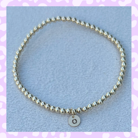 Classic 3mm Gold Filled Initial Bracelet: A-Z Available