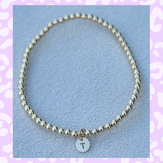 Classic 3mm Gold Filled Initial Bracelet: A-Z Available